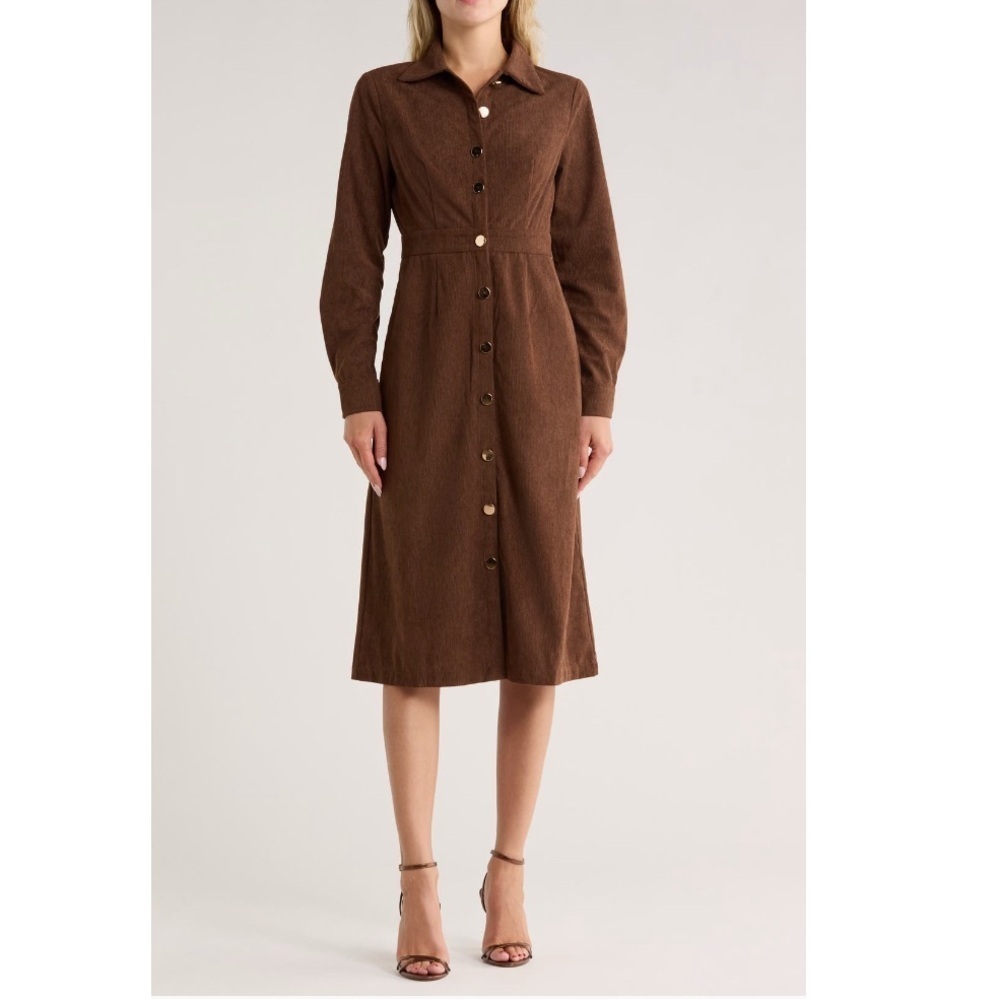 AREA STARS
Dion Long Sleeve Shirtdress